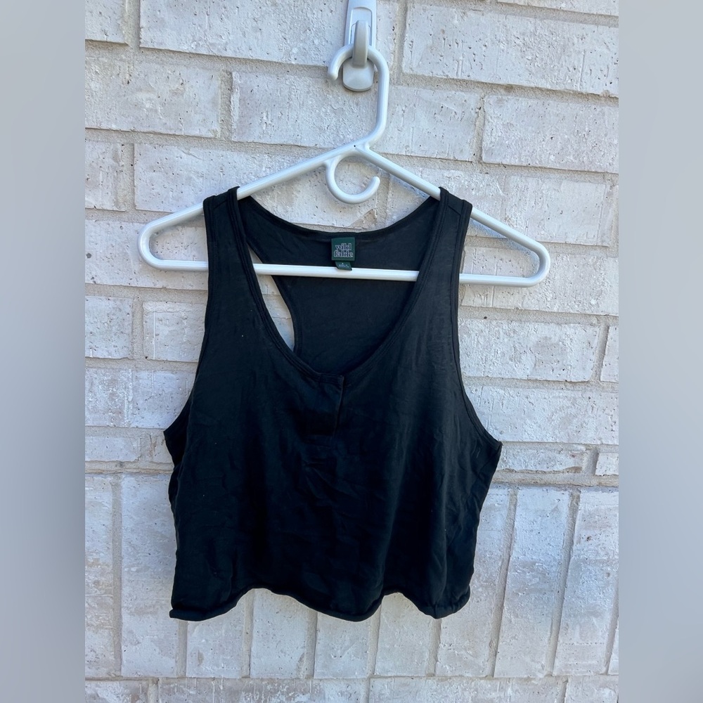 Cropped Black Tank